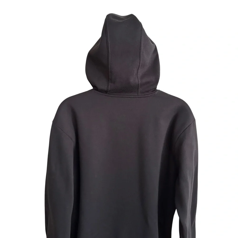 ADIDAS Black Camo Logo Three Stipe Hoodie Sweatshirt Graphic‎ Athletic Wear M
